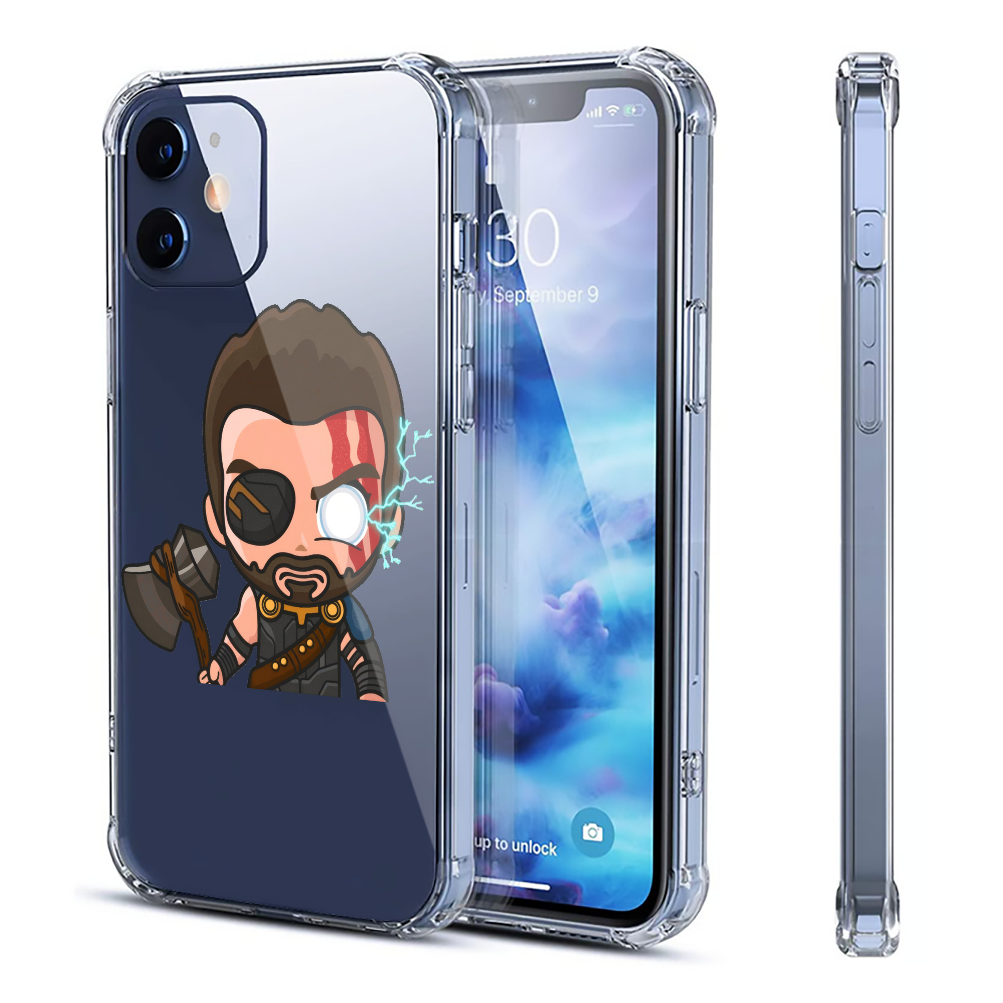 （画像用） アベンジャーズ The Avengers 【iPhone 12シリーズ対応】透明スマホケース（クリアソフトケース）